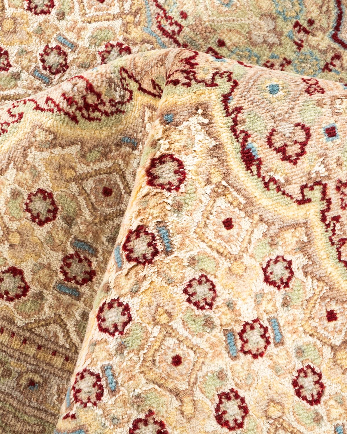 Handgeknüpfter orientalischer Mogul-Blauer Teppich, Unikat im Angebot 1