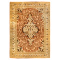 One-Of-A-Kind Hand Knotted Oriental Mogul Brown Area Rug