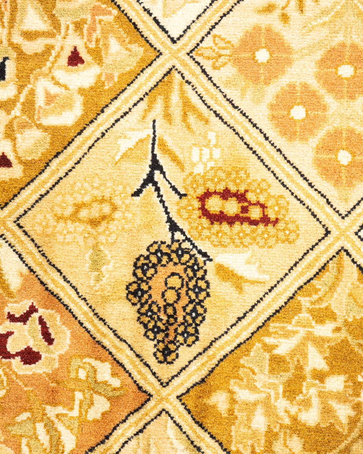 Handgeknüpfter orientalischer Mogul-Teppich in Braun, Unikat (Pakistanisch)