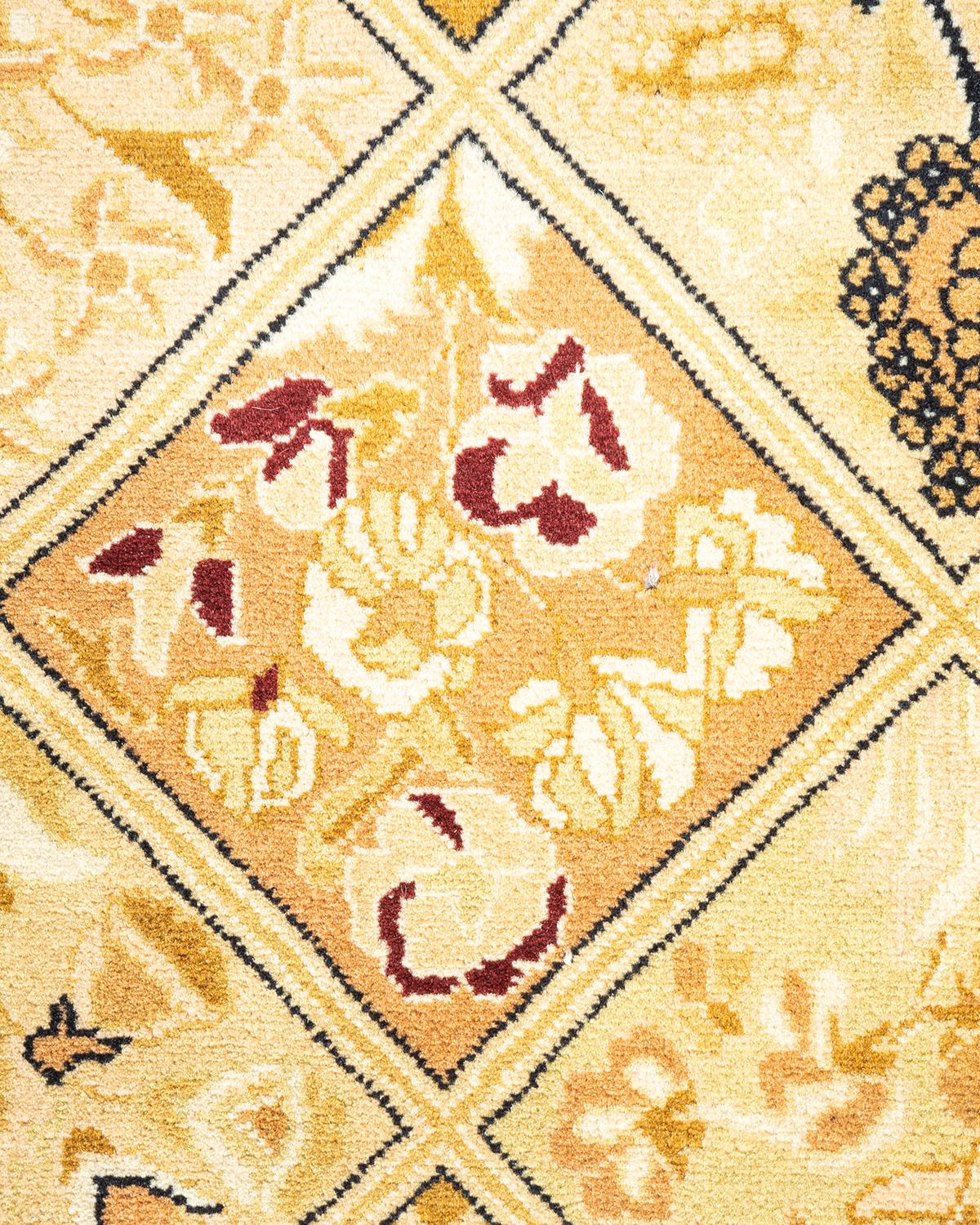 Handgeknüpfter orientalischer Mogul-Teppich in Braun, Unikat (Pakistanisch)