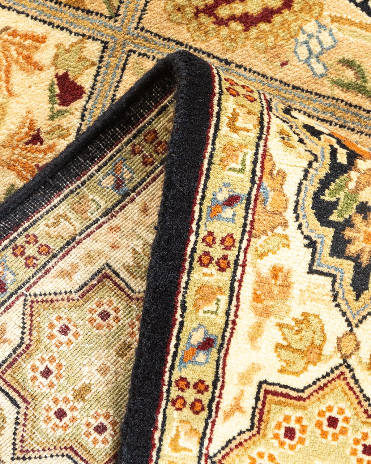 Handgeknüpfter orientalischer Mogul-Teppich in Braun, 2' 8 Zoll x 4' 3 Zoll, Unikat (Wolle)