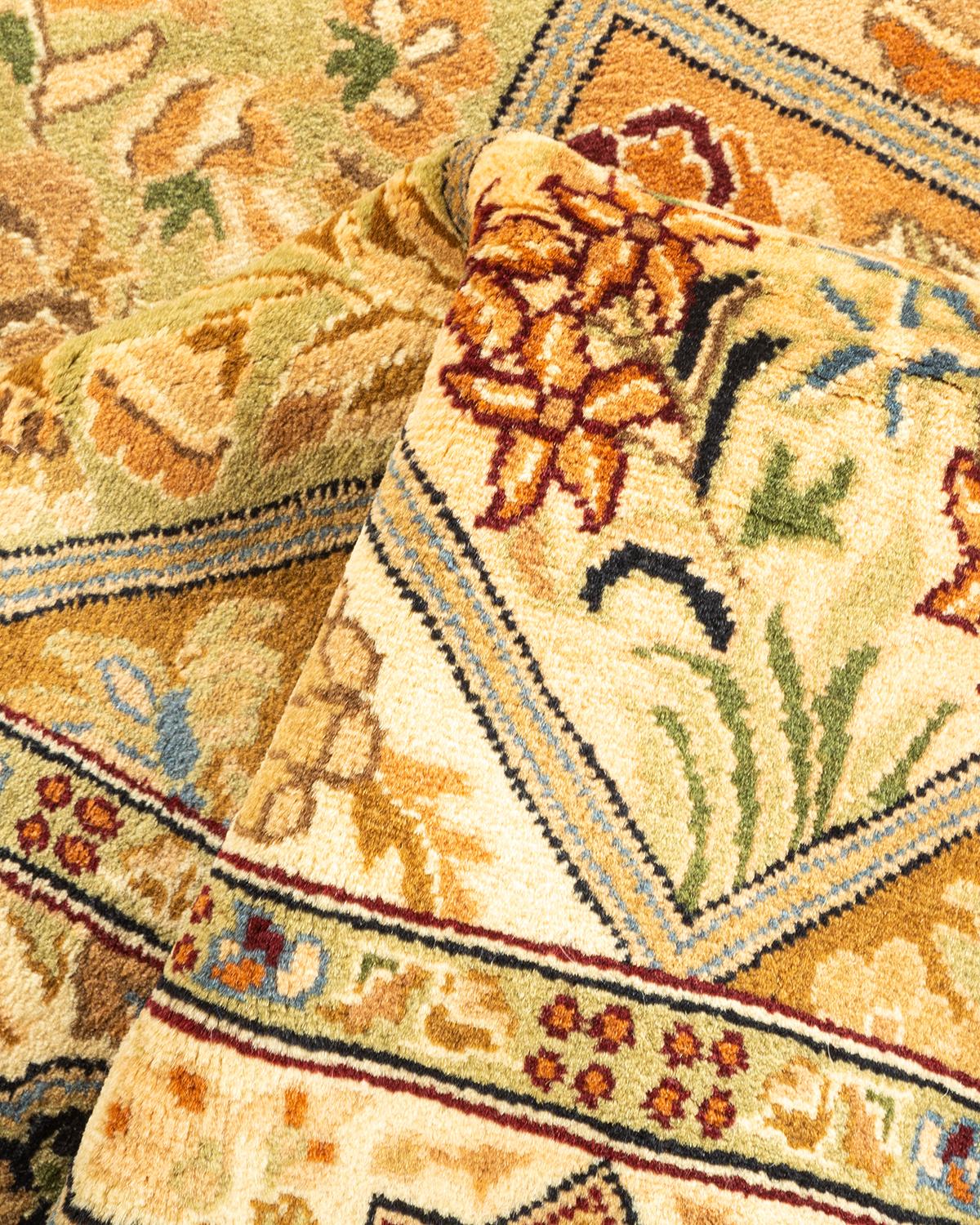 Handgeknüpfter orientalischer Mogul-Teppich in Braun, 2' 8 Zoll x 4' 3 Zoll, Unikat 1