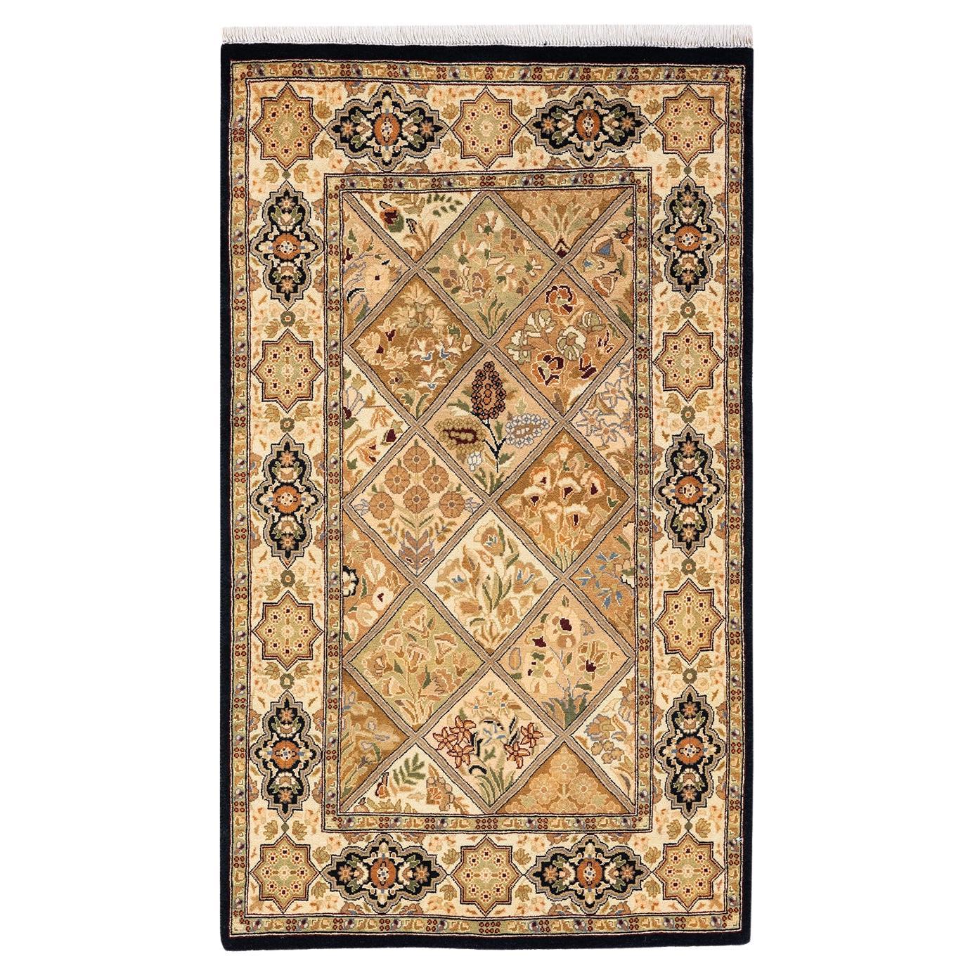 One-of-a-kind Hand Knotted Oriental Mogul Brown Area Rug