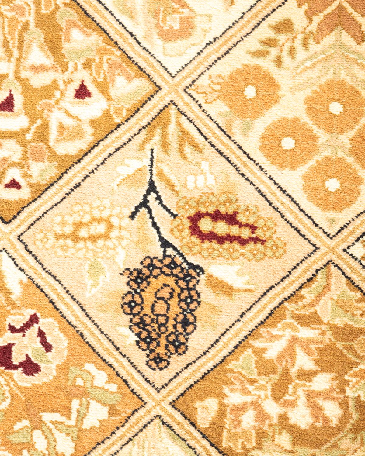 Handgeknüpfter orientalischer Mogul-Teppich in Braun, Unikat (Pakistanisch)