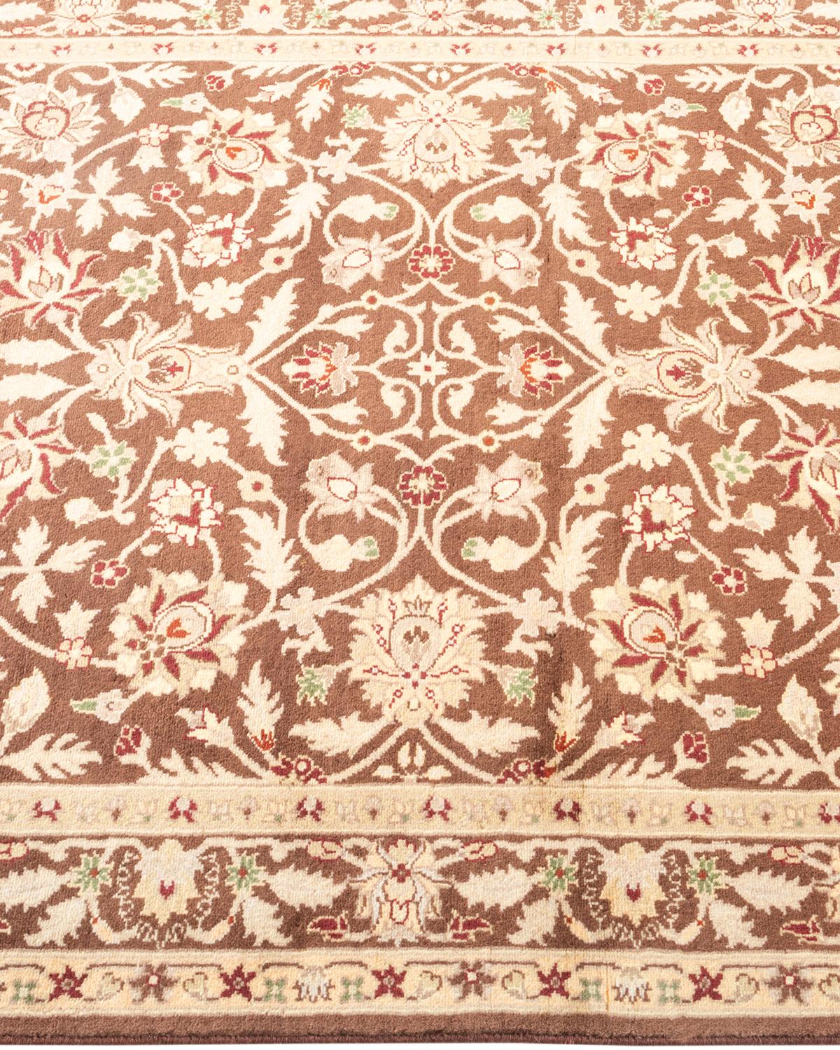 Handgeknüpfter orientalischer Mogul-Teppich in Braun, Unikat im Zustand „Neu“ in Norwalk, CT