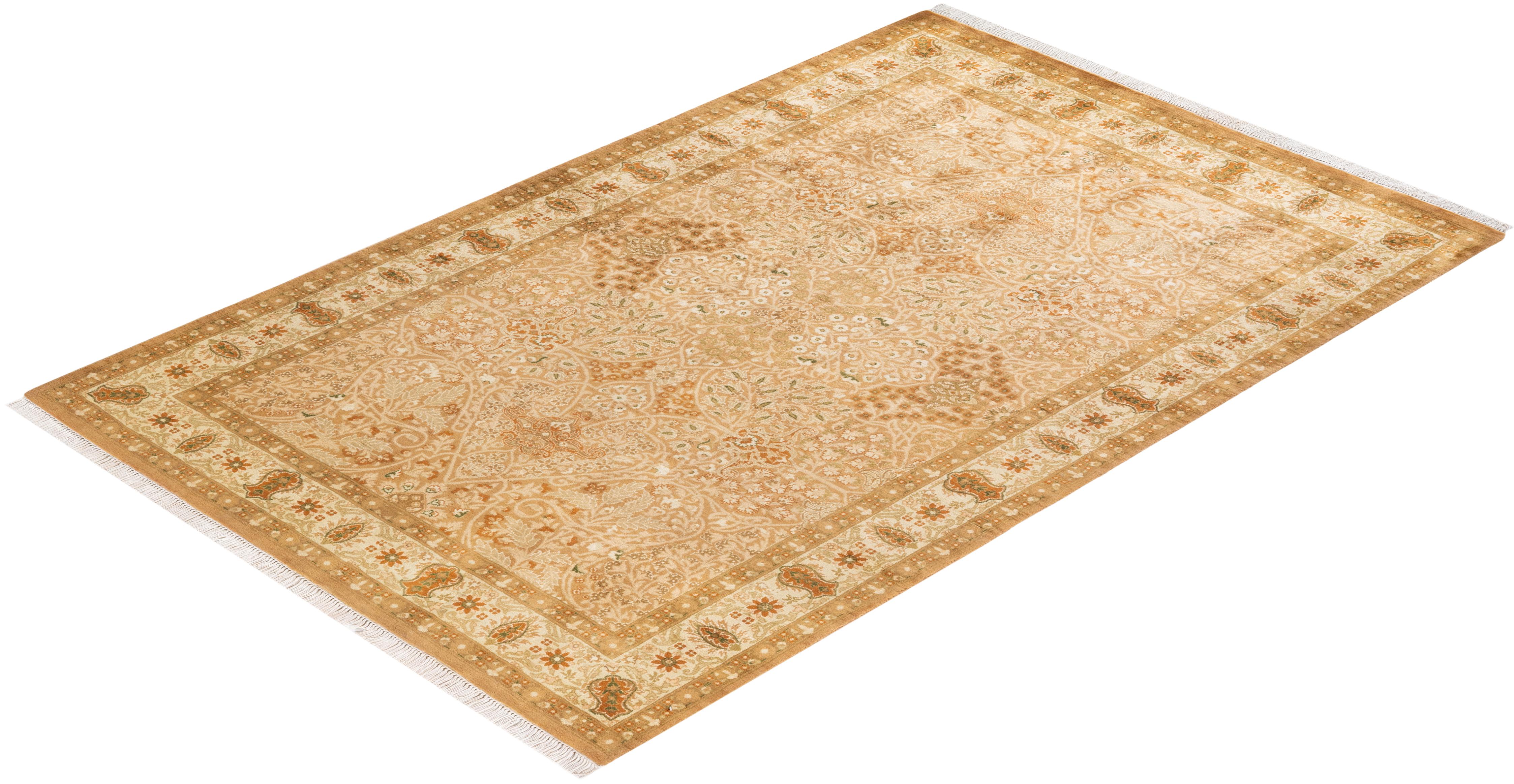 Tappeto orientale Mogul Brown unico nel suo genere, annodato a mano in vendita 2