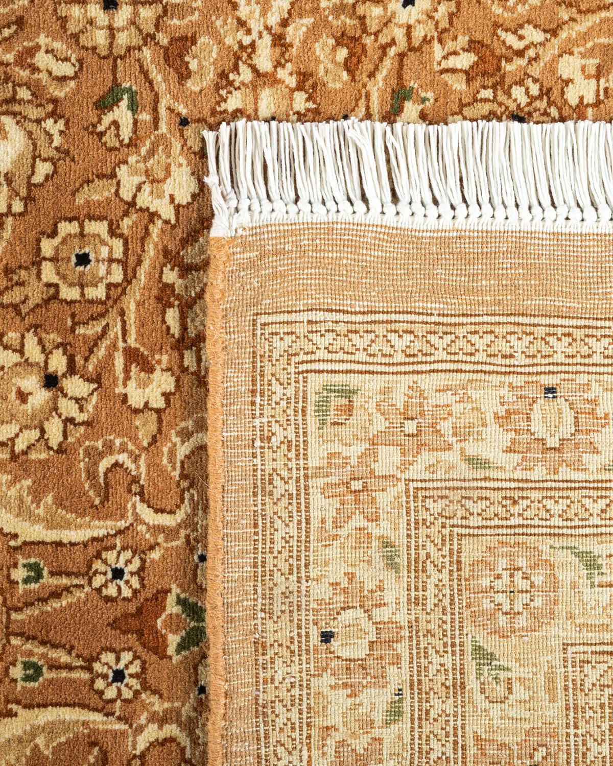 Contemporary One-of-a-kind Hand Knotted Oriental Mogul Brown Area Rug For Sale