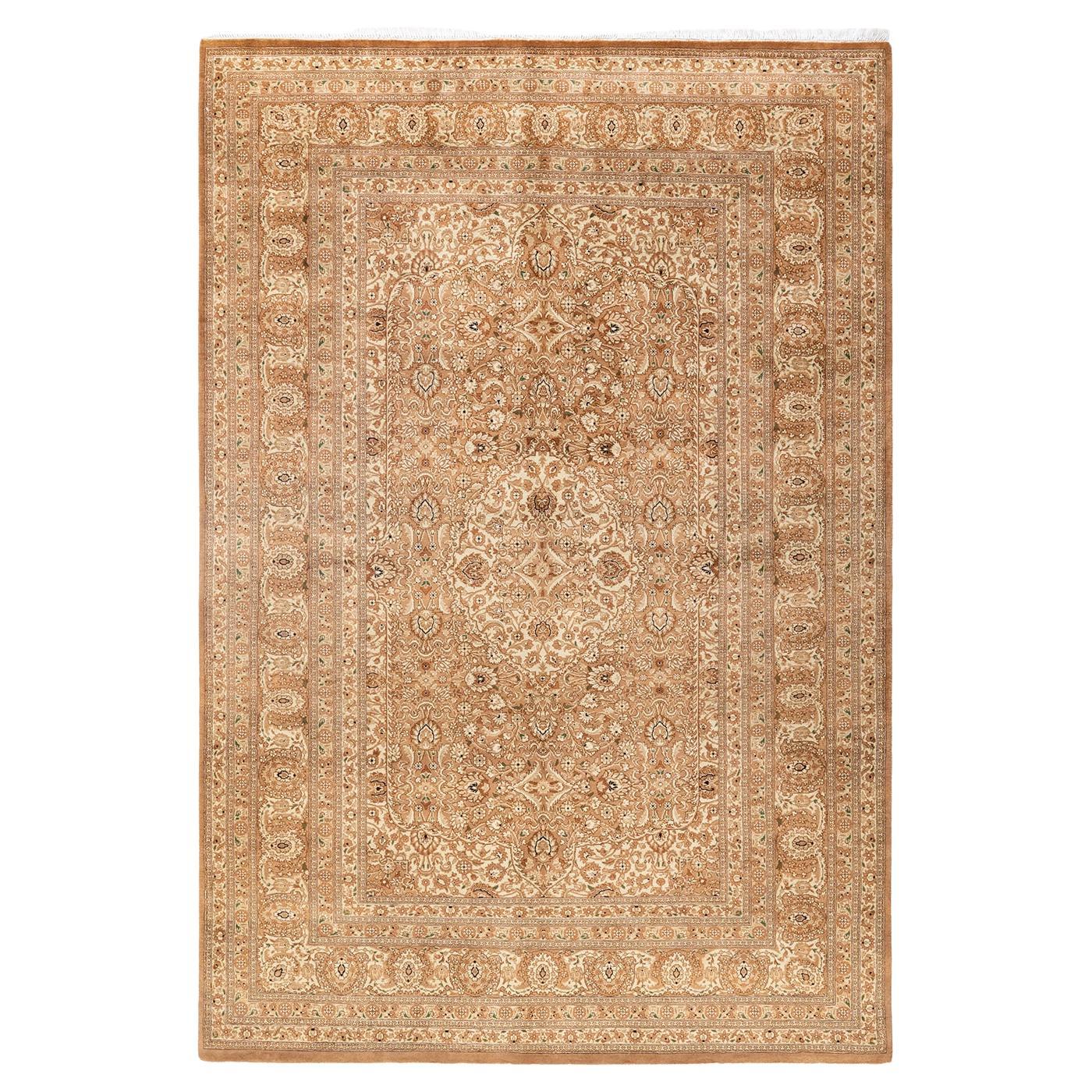 One-of-a-kind Hand Knotted Oriental Mogul Brown Area Rug