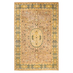 One-of-a-kind Hand Knotted Oriental Mogul Brown Area Rug