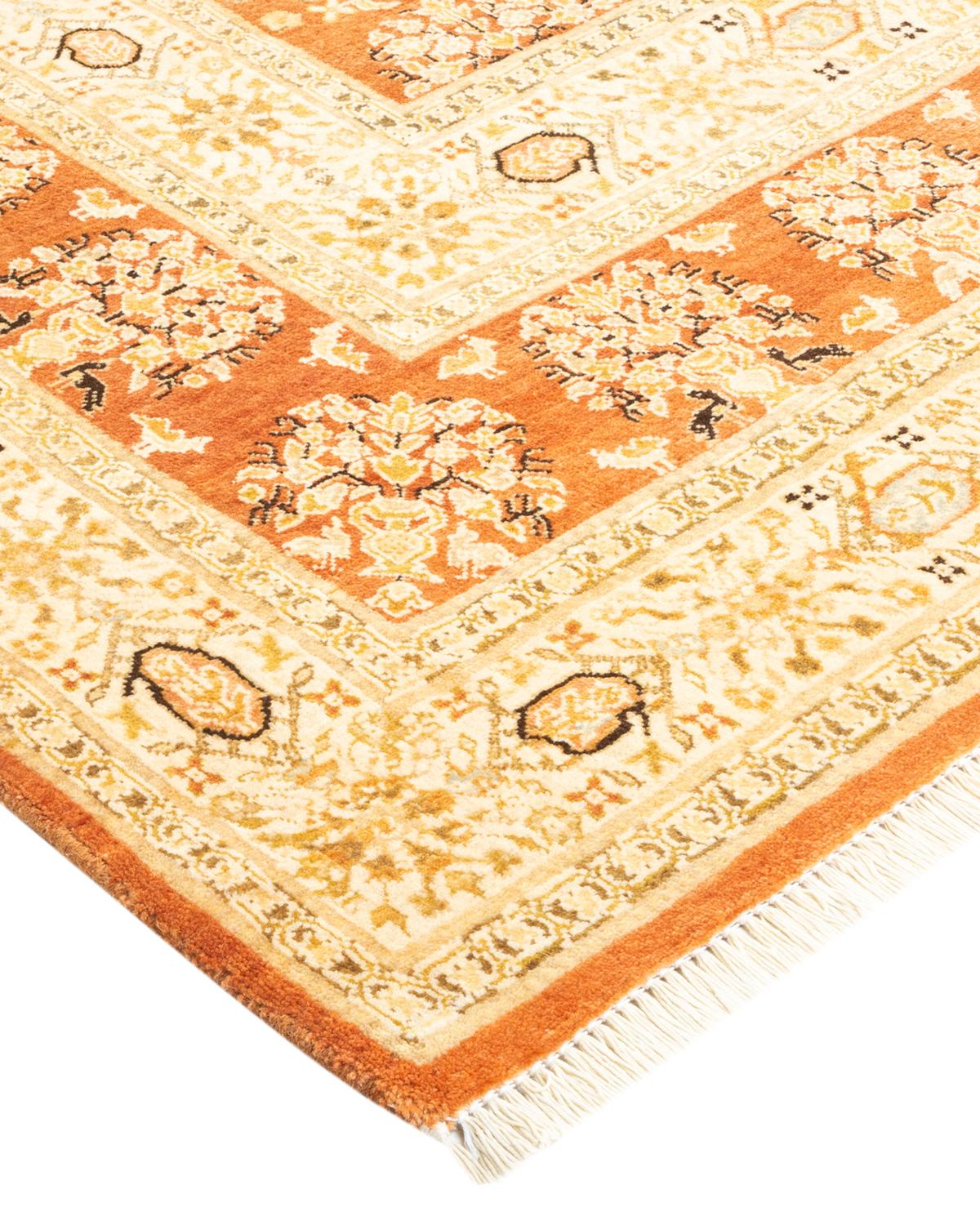 With understated palettes and allover designs, the rugs in the Mogul Collection will bring timeless sophistication to any room. Influenced by a spectrum of Turkish, Indian, and Persian designs, the artisans who handweave these wool rugs imbue