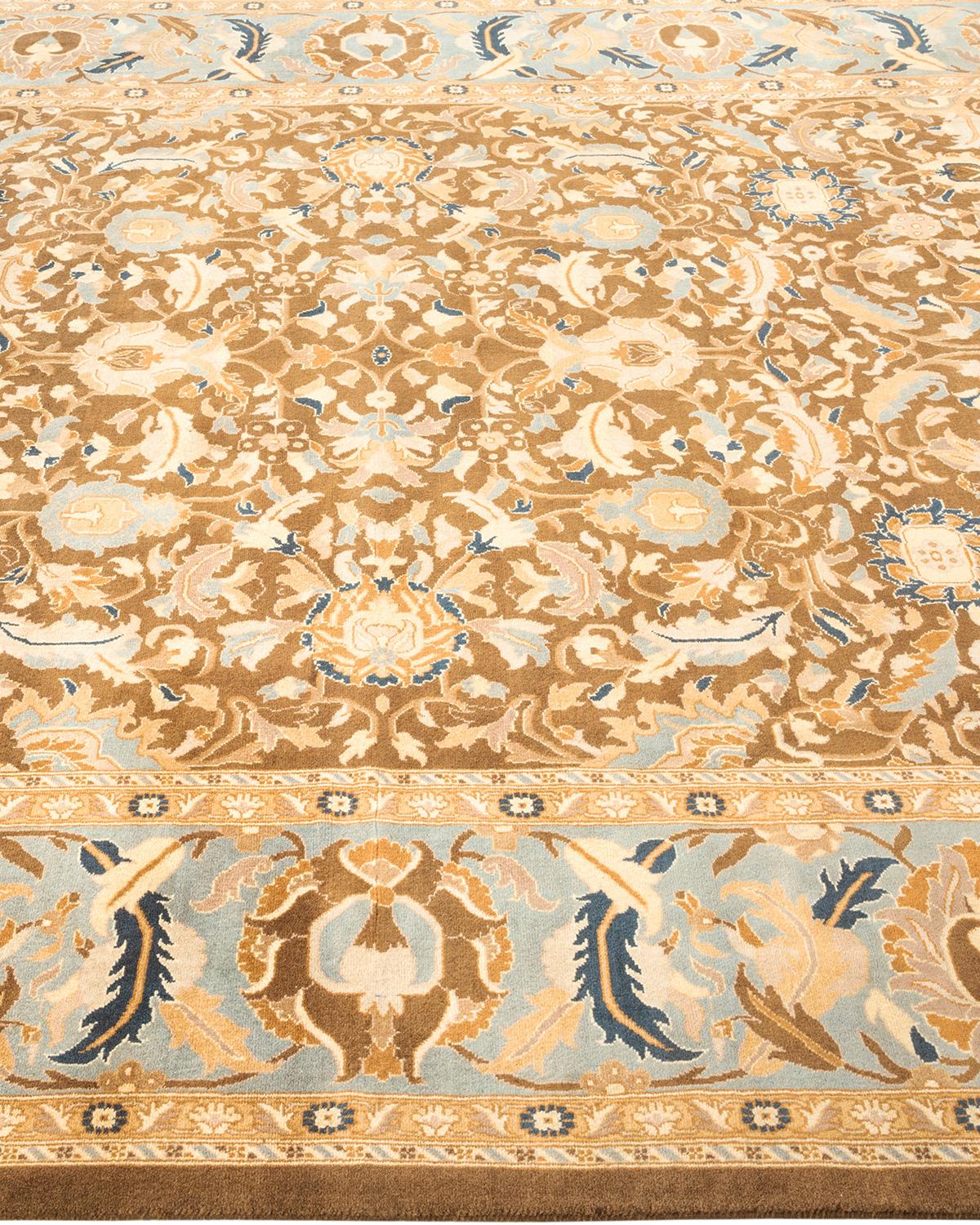 Einzigartiger handgeknüpfter Orientteppich Mogul Brown Area Rug im Zustand „Neu“ im Angebot in Norwalk, CT