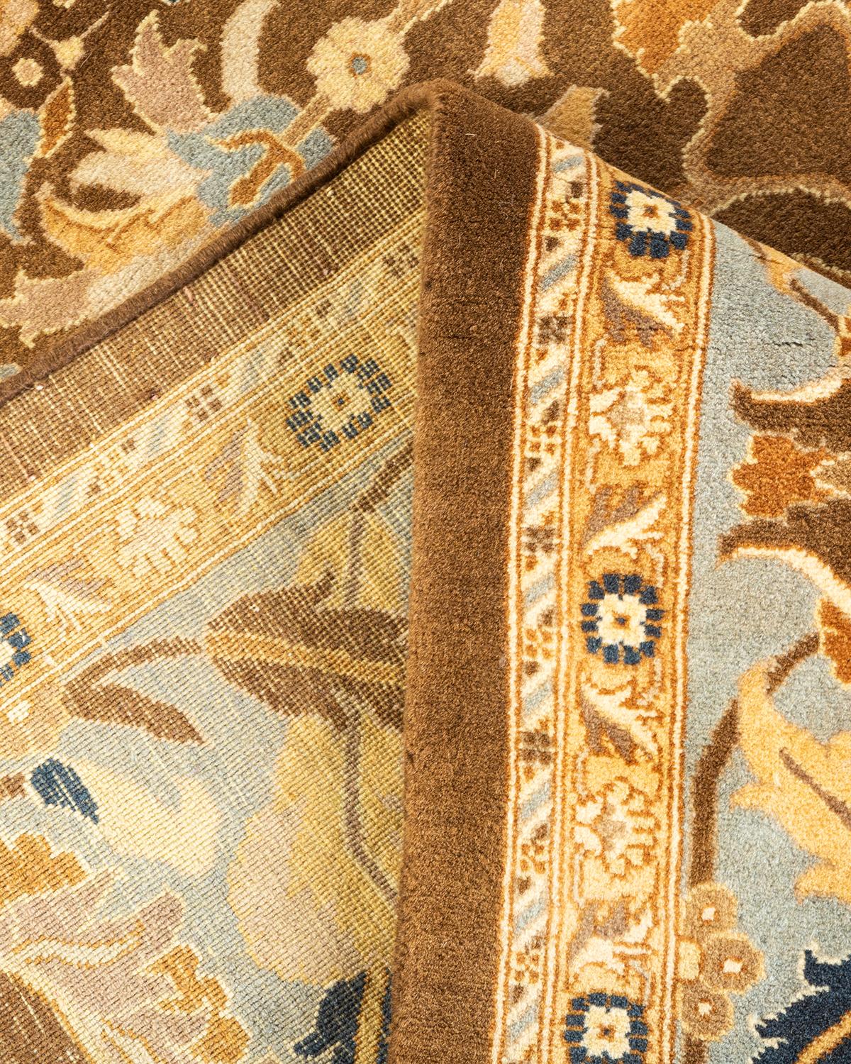 Einzigartiger handgeknüpfter Orientteppich Mogul Brown Area Rug (Wolle) im Angebot