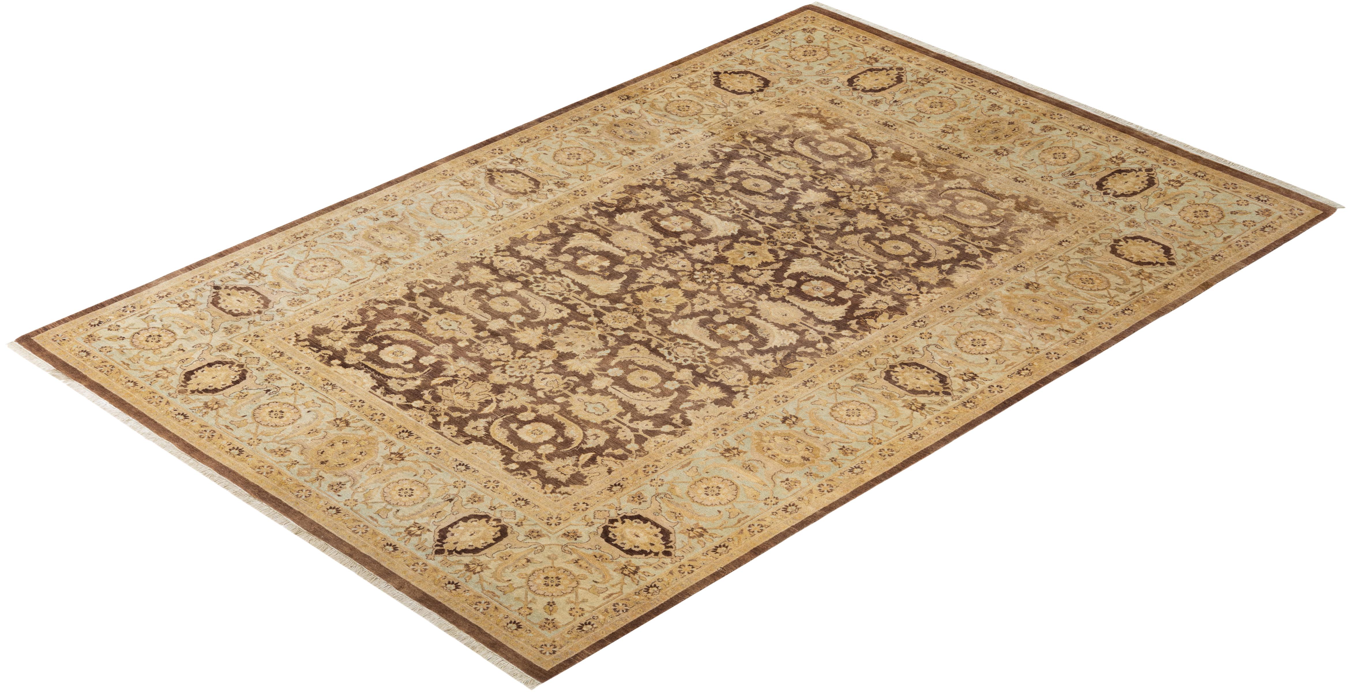 Tappeto orientale Mogul Brown, unico nel suo genere e annodato a mano in vendita 2