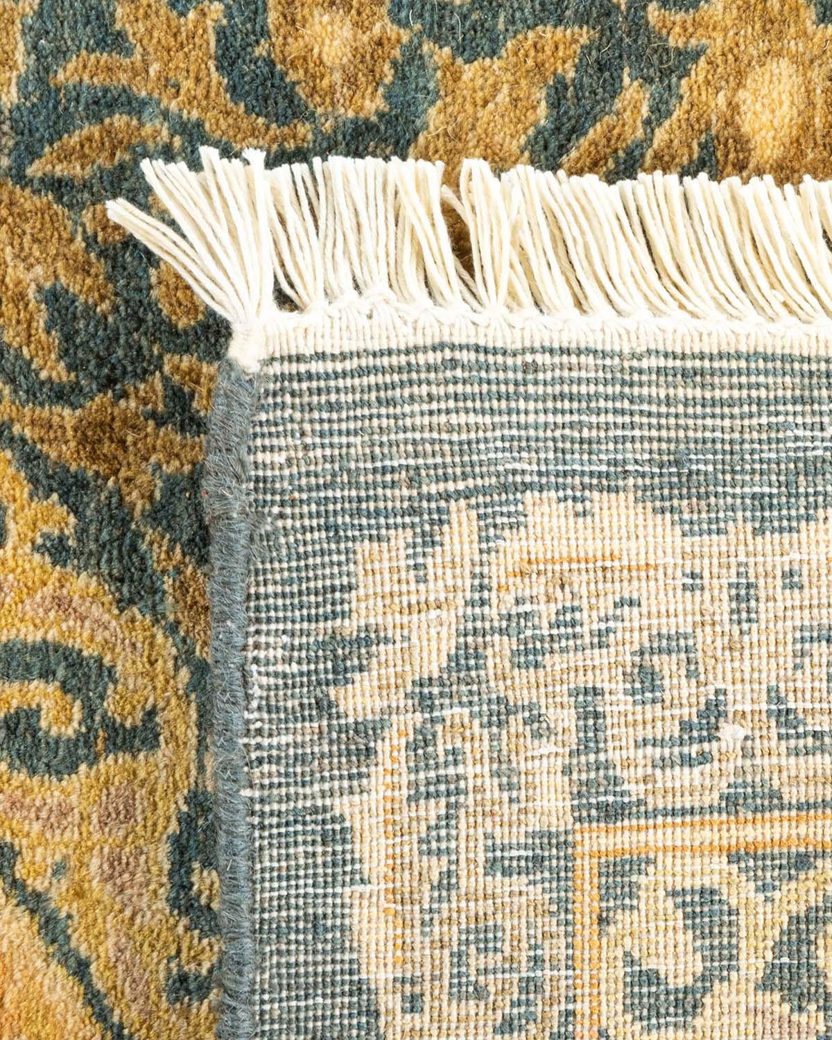 Contemporary One-of-a-Kind Hand Knotted Oriental Mogul Brown Area Rug For Sale