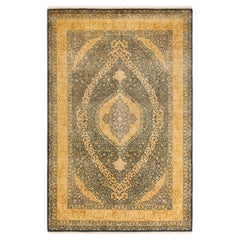 One-of-a-Kind Hand Knotted Oriental Mogul Brown Area Rug