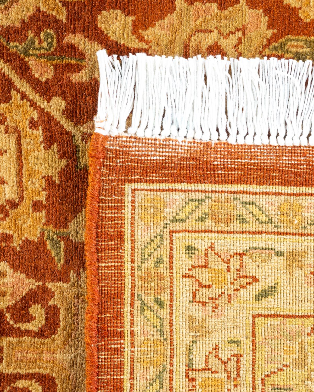 Contemporary One-of-a-kind Hand Knotted Oriental Mogul Brown Area Rug For Sale