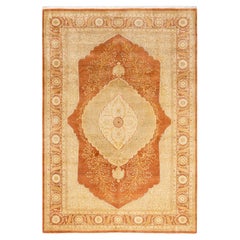 One-of-a-Kind Hand Knotted Oriental Mogul Brown Area Rug
