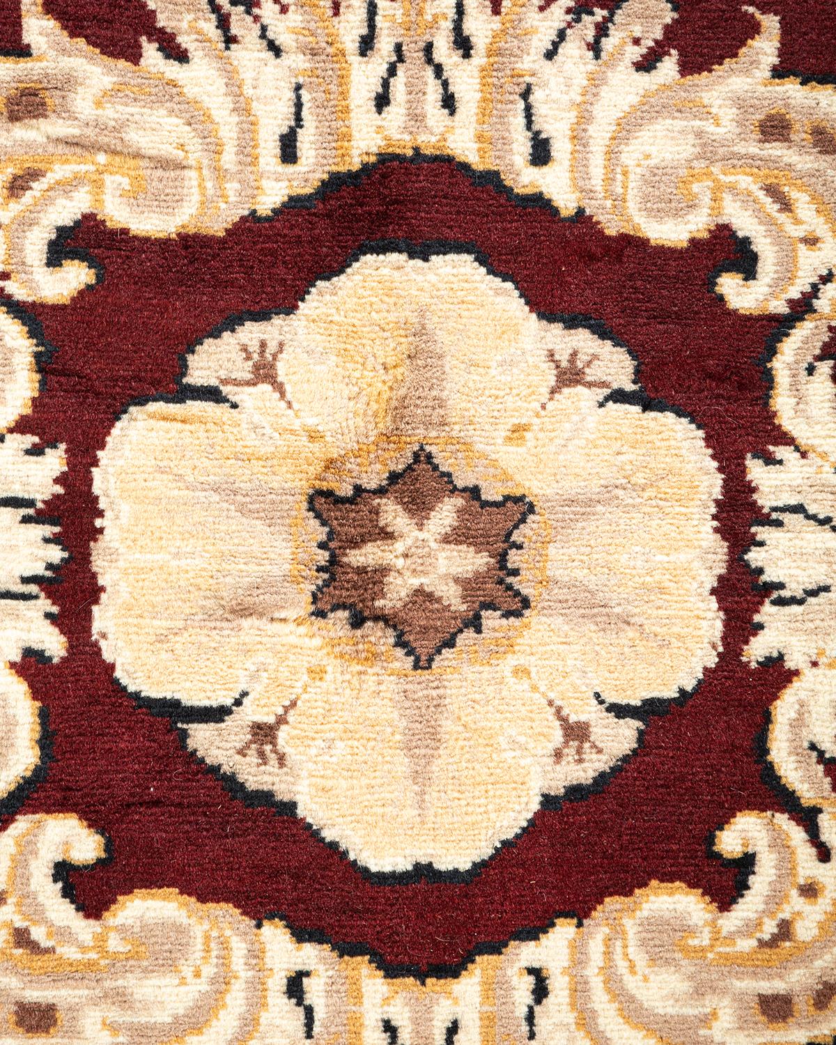 Handgeknüpfter orientalischer Mogul-Teppich in Braun, Unikat (Pakistanisch)