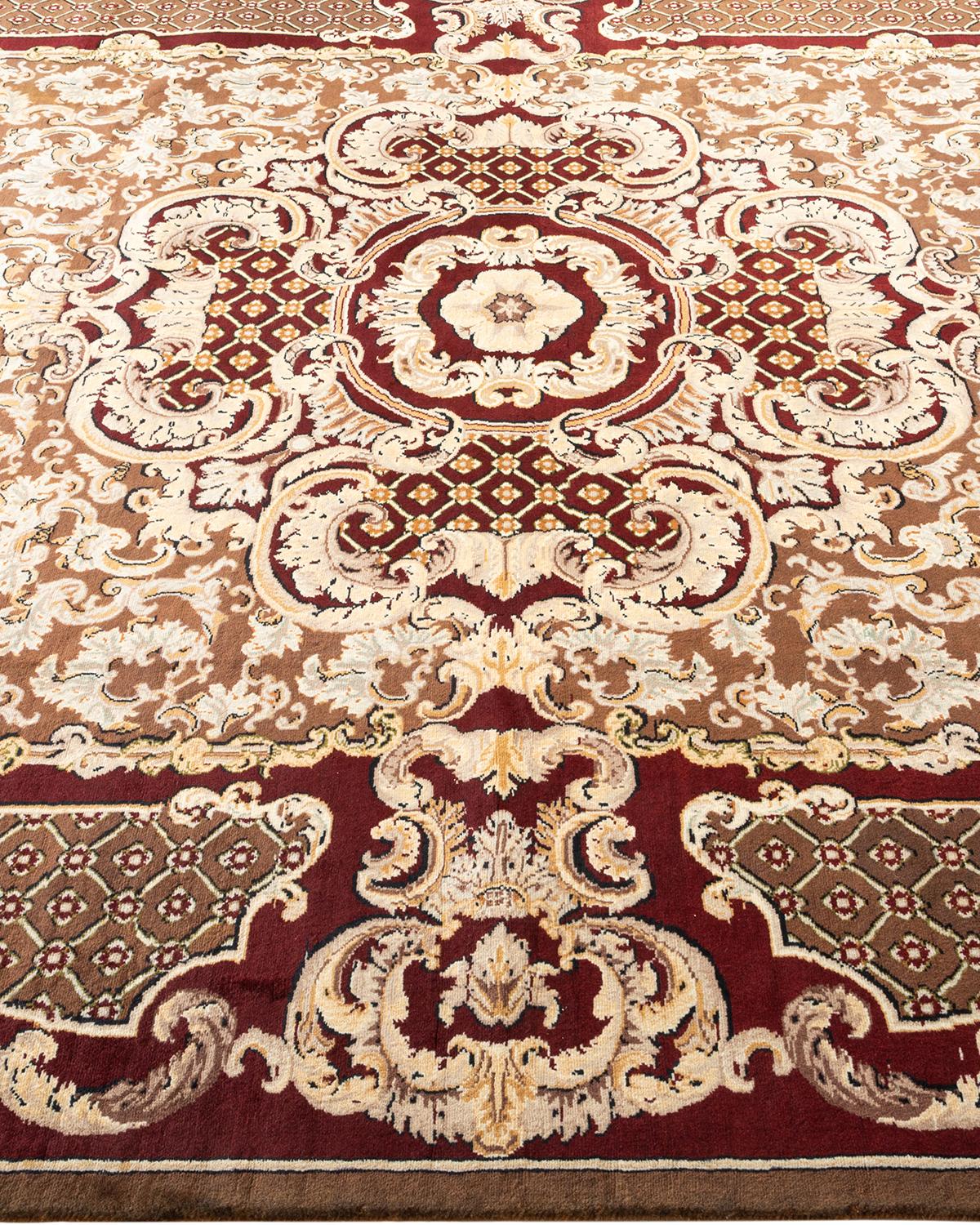Handgeknüpfter orientalischer Mogul-Teppich in Braun, Unikat im Zustand „Neu“ in Norwalk, CT