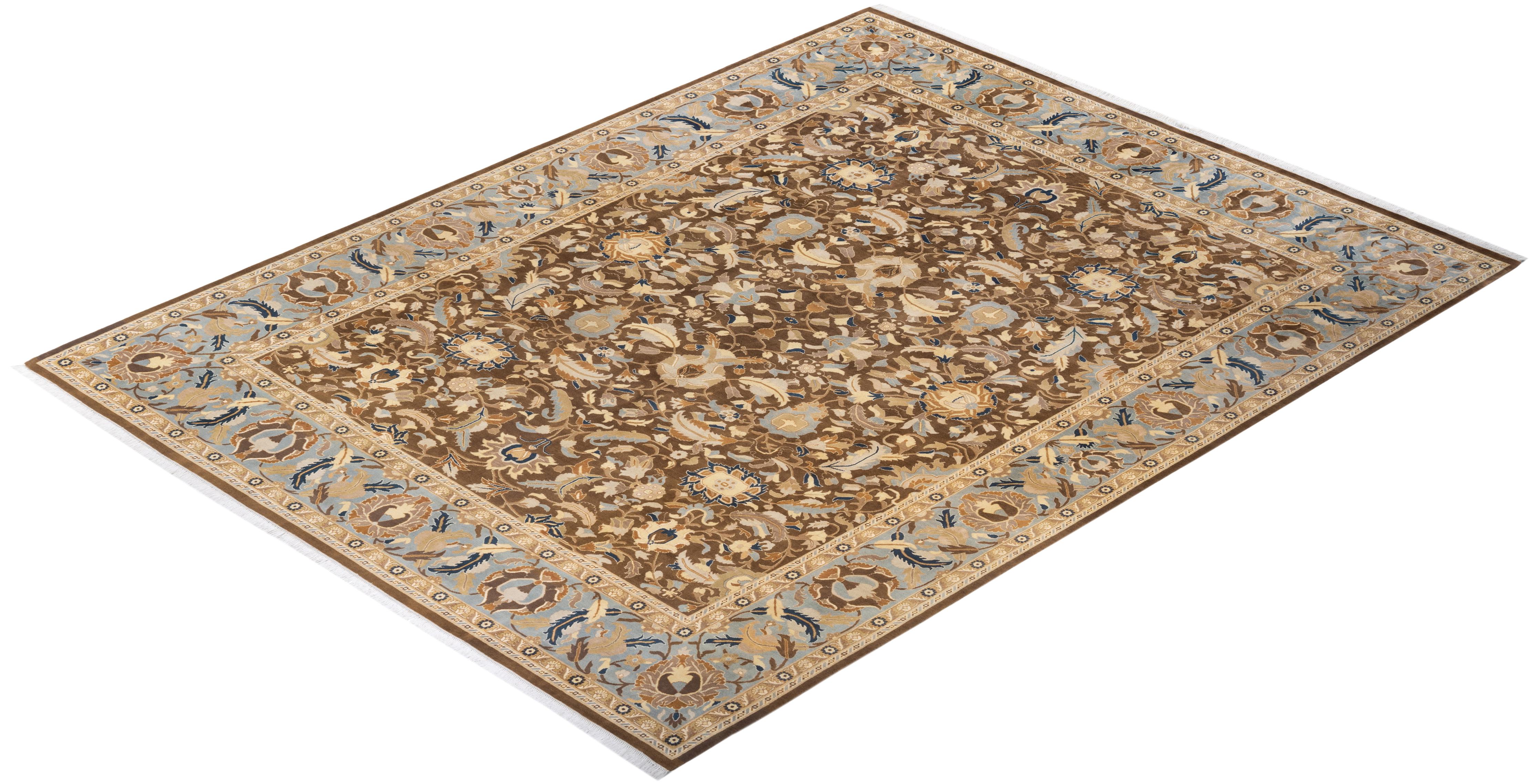 Tappeto orientale Mogul Brown unico nel suo genere, annodato a mano in vendita 2