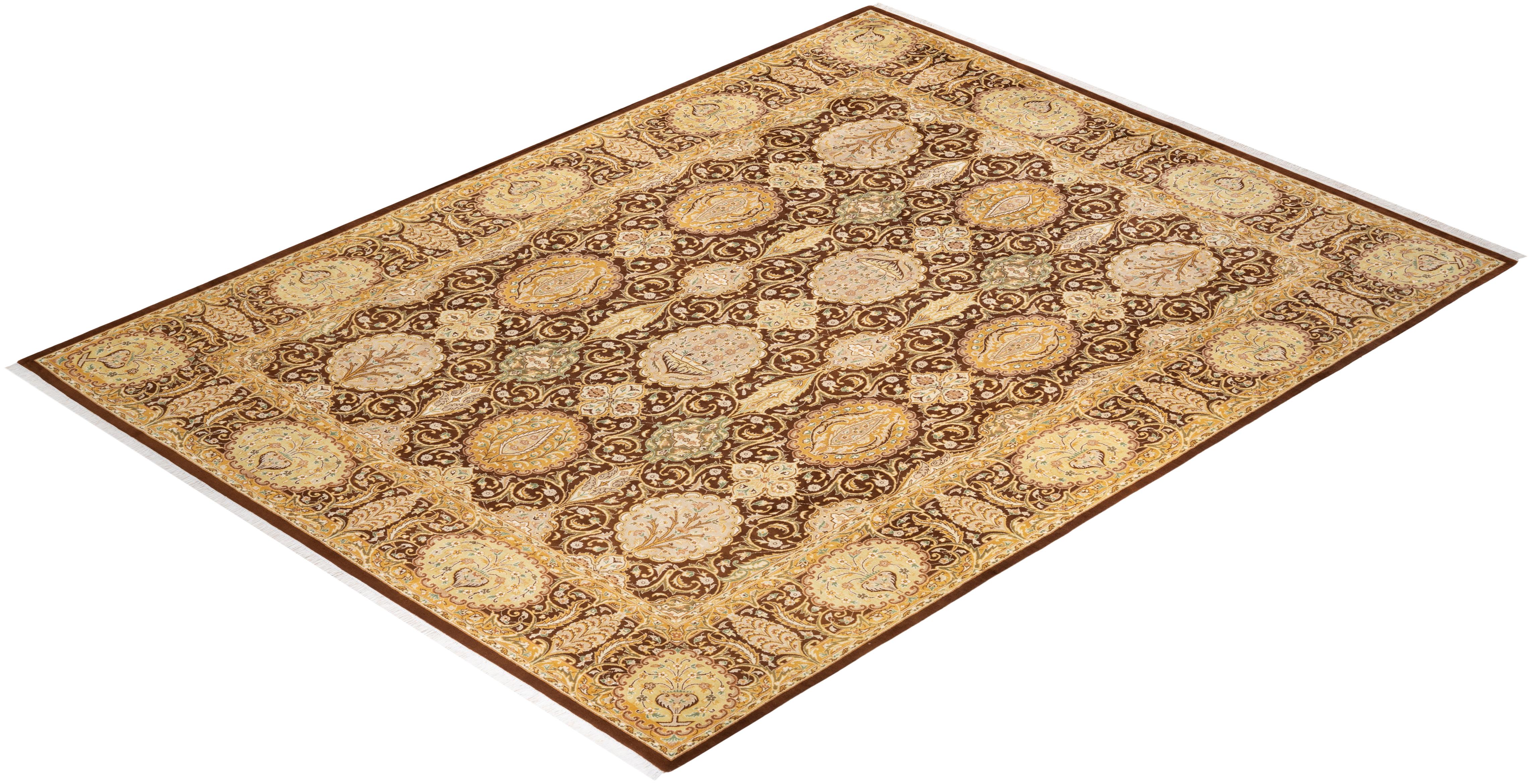 Tappeto orientale Mogul Brown, unico nel suo genere e annodato a mano in vendita 2