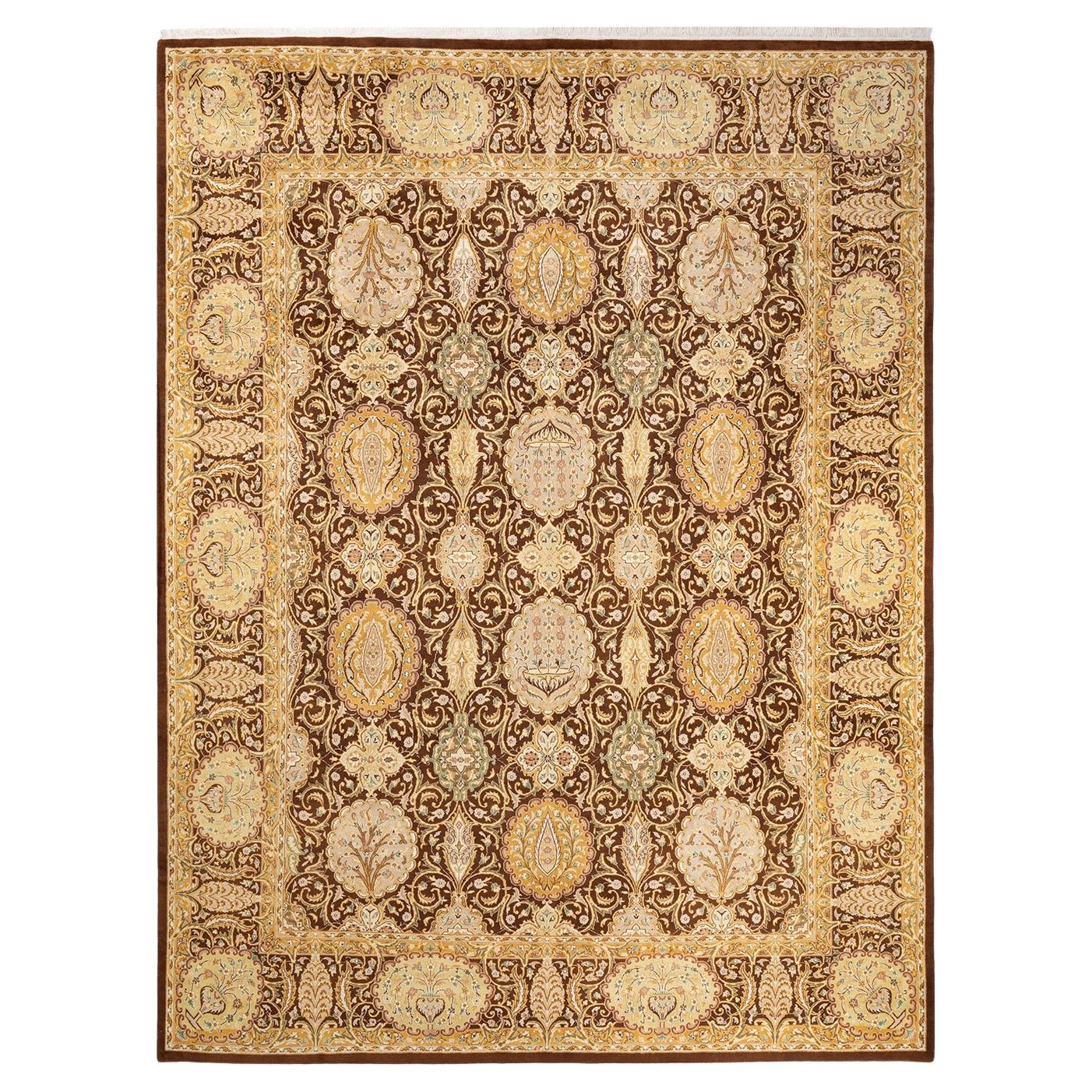 One-of-a-kind Hand Knotted Oriental Mogul Brown Area Rug