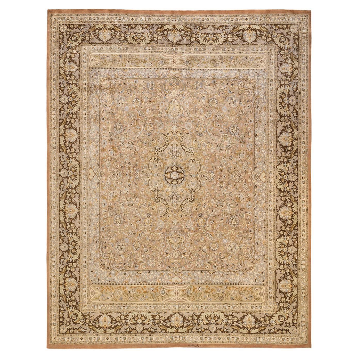 One-of-a-kind Hand Knotted Oriental Mogul Brown Area Rug