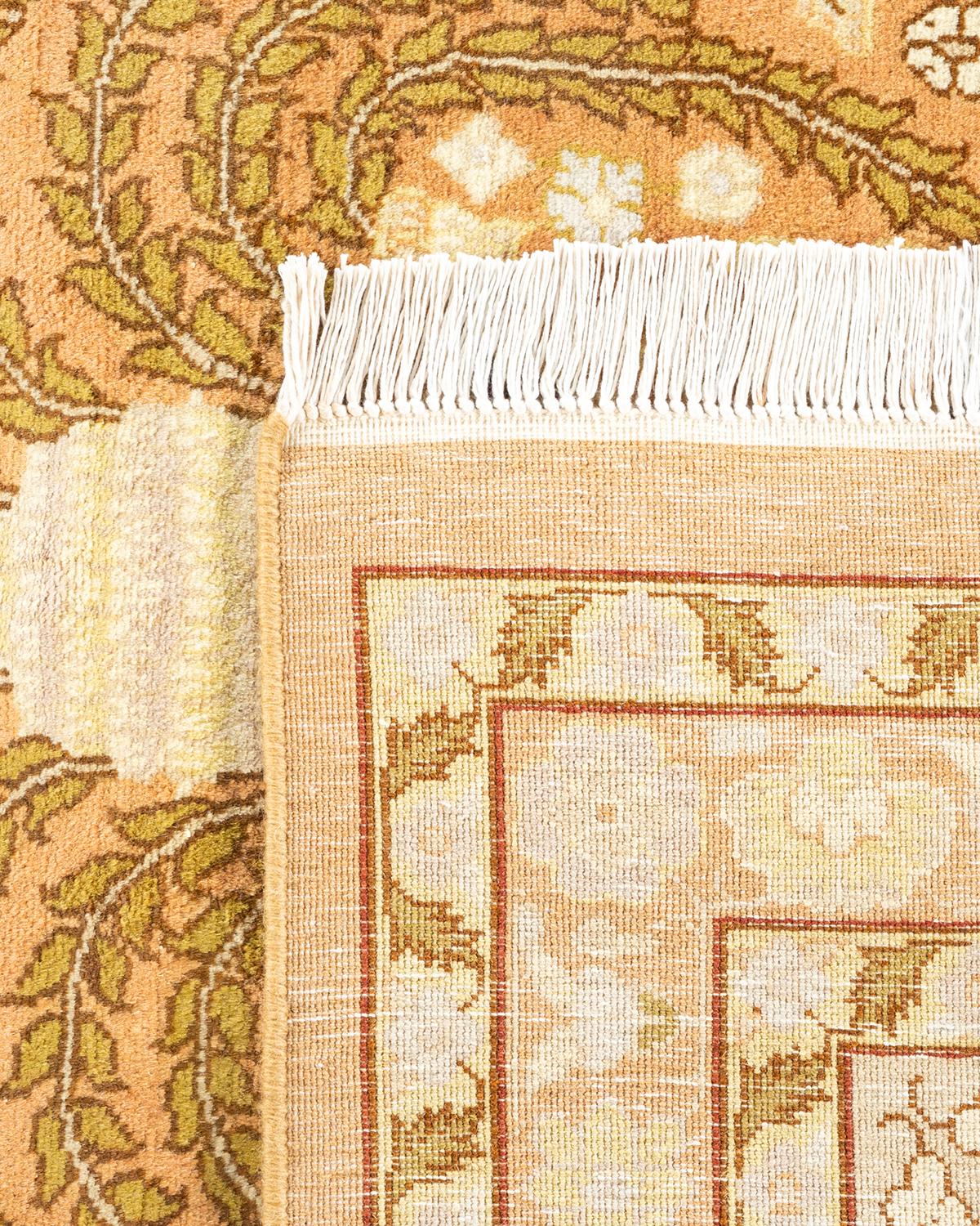 XXIe siècle et contemporain Tapis Oriental Mogul marron noué à la main - Exemplaire unique en vente