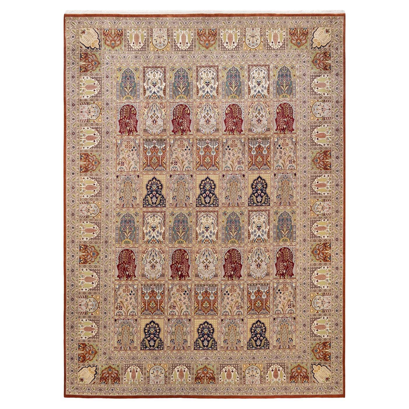 One-of-a-Kind Hand Knotted Oriental Mogul Brown Area Rug