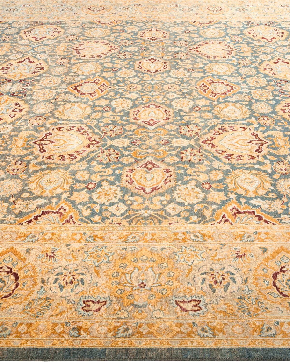 Tapis unique Oriental Mogul gris noué à la main, unique en son genre Neuf - En vente à Norwalk, CT