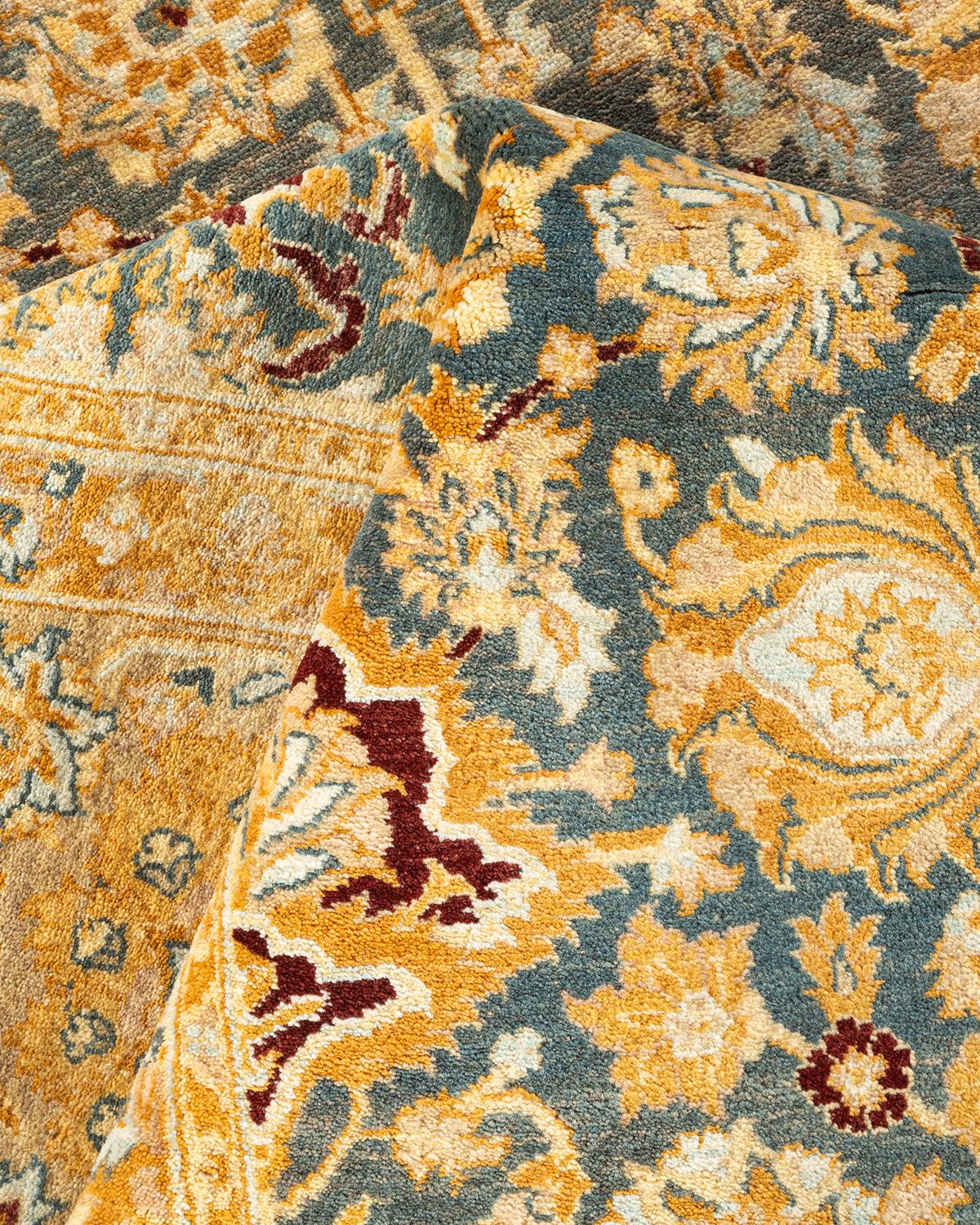 Tapis unique Oriental Mogul gris noué à la main, unique en son genre en vente 1