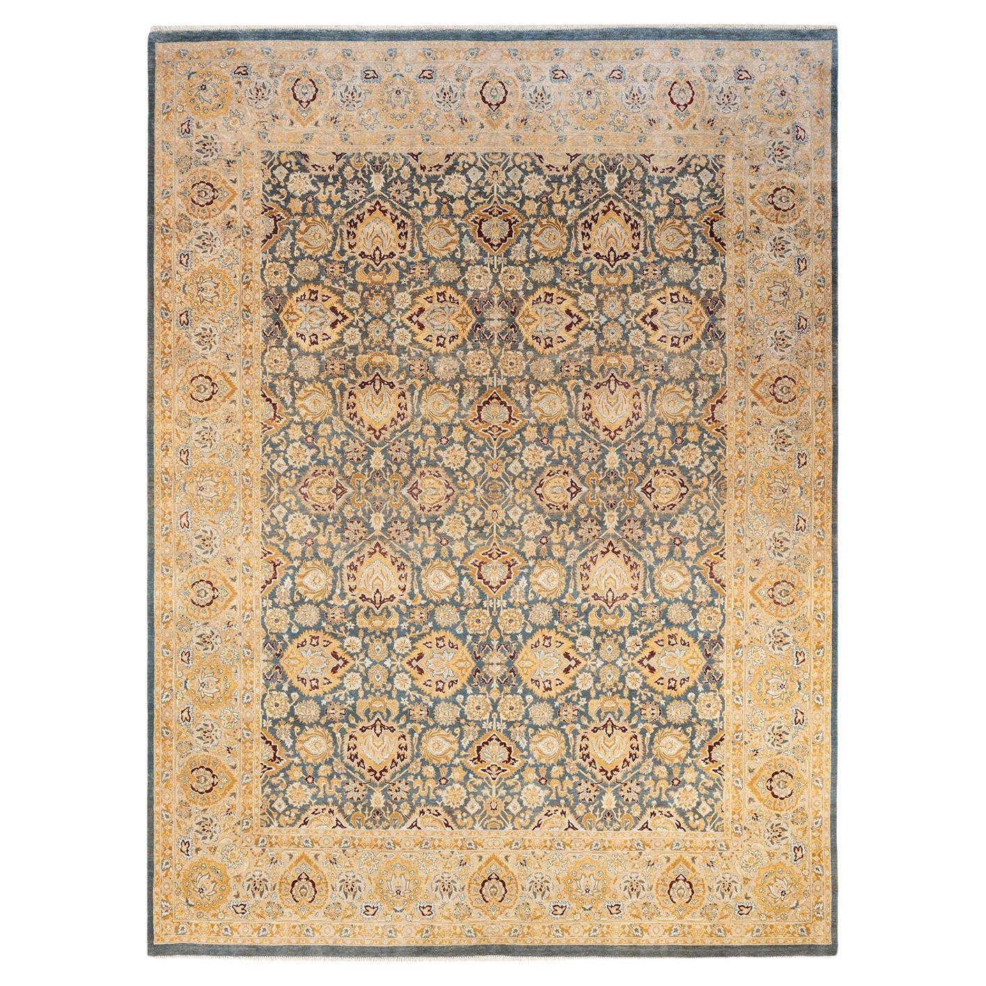 One-Of-A-Kind Hand Knotted Oriental Mogul Gray Area Rug