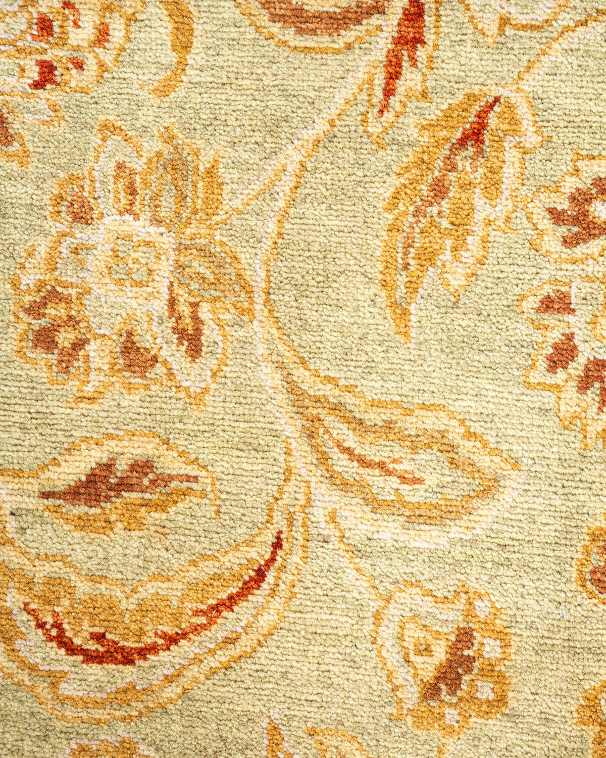 Handgeknüpfter orientalischer Mogul-Grauer Teppich, Unikat (Pakistanisch) im Angebot