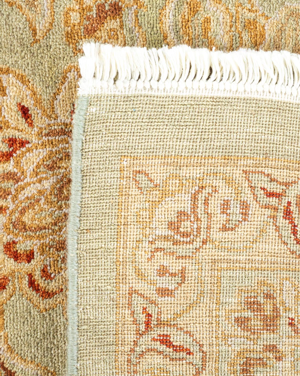 Handgeknüpfter orientalischer Mogul-Grauer Teppich, Unikat (21. Jahrhundert und zeitgenössisch) im Angebot