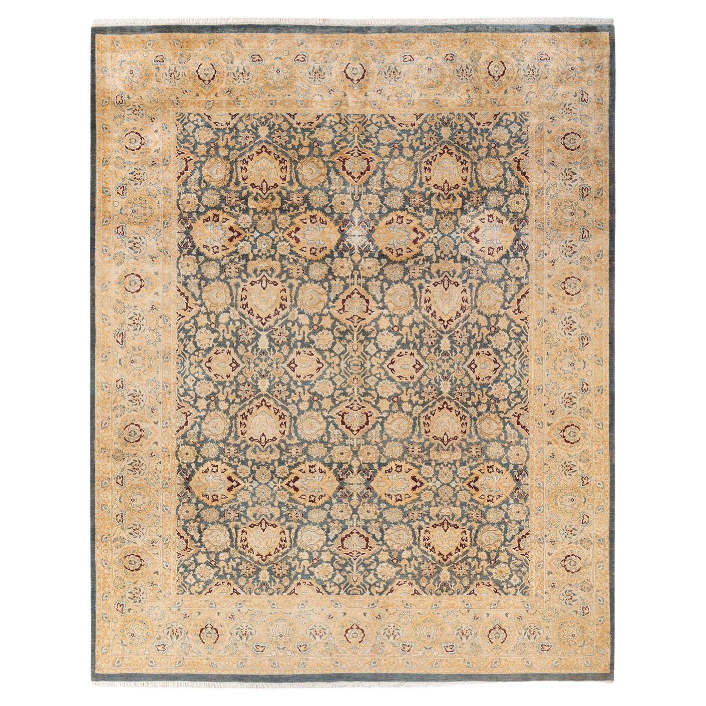 One-of-a-Kind Hand Knotted Oriental Mogul Grey Area Rug