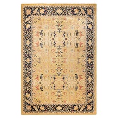 One-Of-A-Kind Hand Knotted Oriental Mogul Green Area Rug