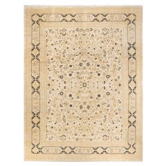 One-of-a-kind Hand Knotted Oriental Mogul Ivory Area Rug