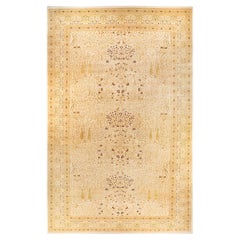 One-of-a-kind Hand Knotted Oriental Mogul Ivory Area Rug