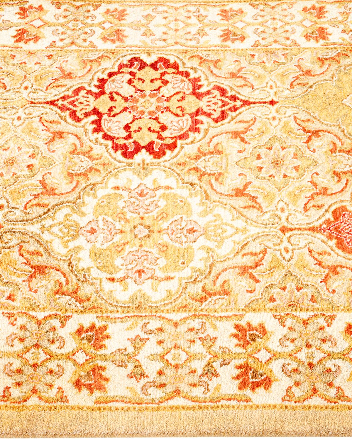 Handgeknüpfter orientalischer Mogul Elfenbeinfarbener Teppich, Unikat im Zustand „Neu“ im Angebot in Norwalk, CT
