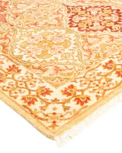 One-Of-A-Kind Hand Knotted Oriental Mogul Ivory Area Rug 2' 7" x 14' 0"