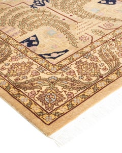 Tappeto orientale Mogul Ivory, unico nel suo genere e annodato a mano