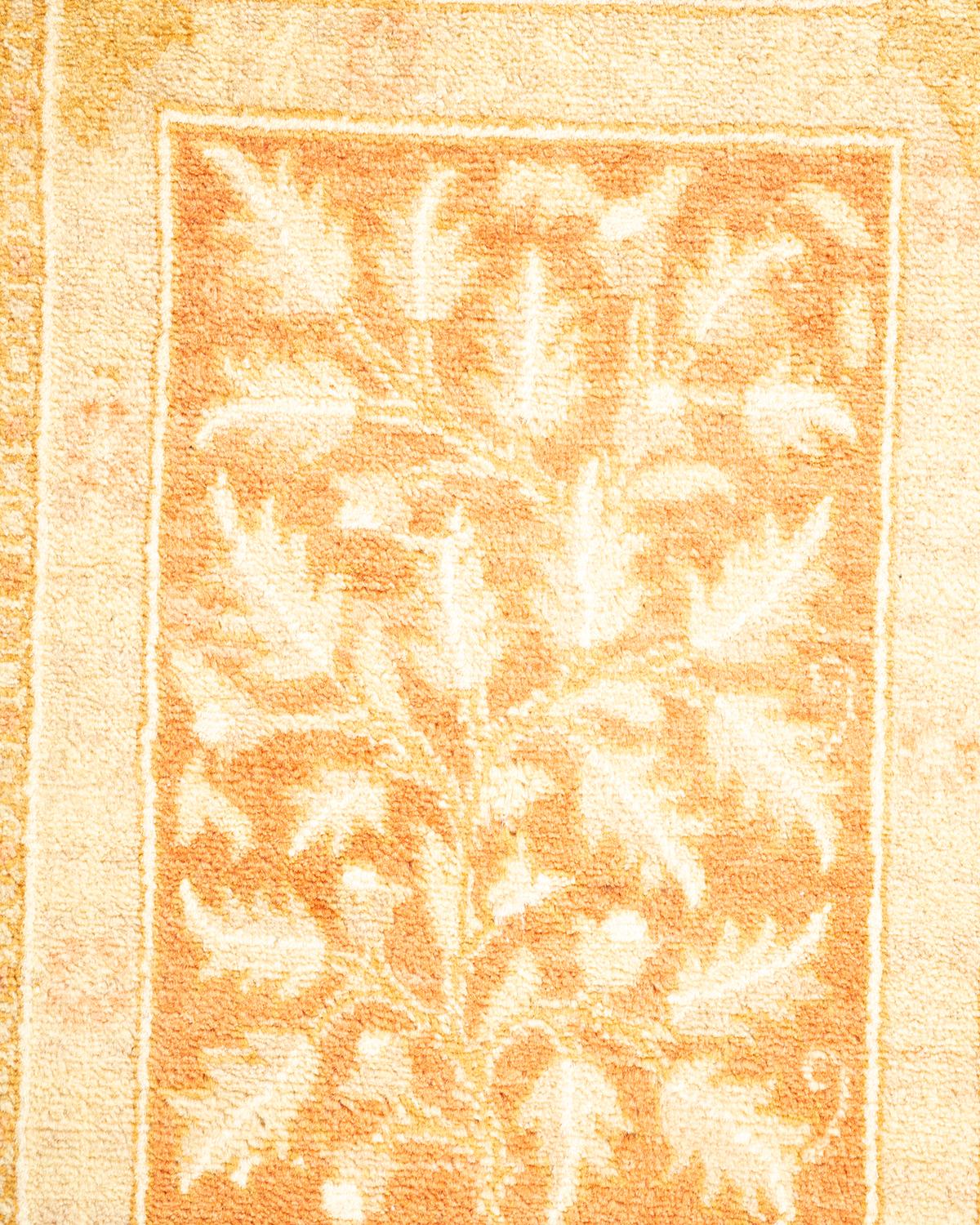 Pakistani One-of-a-Kind Hand Knotted Oriental Mogul Ivory Area Rug For Sale