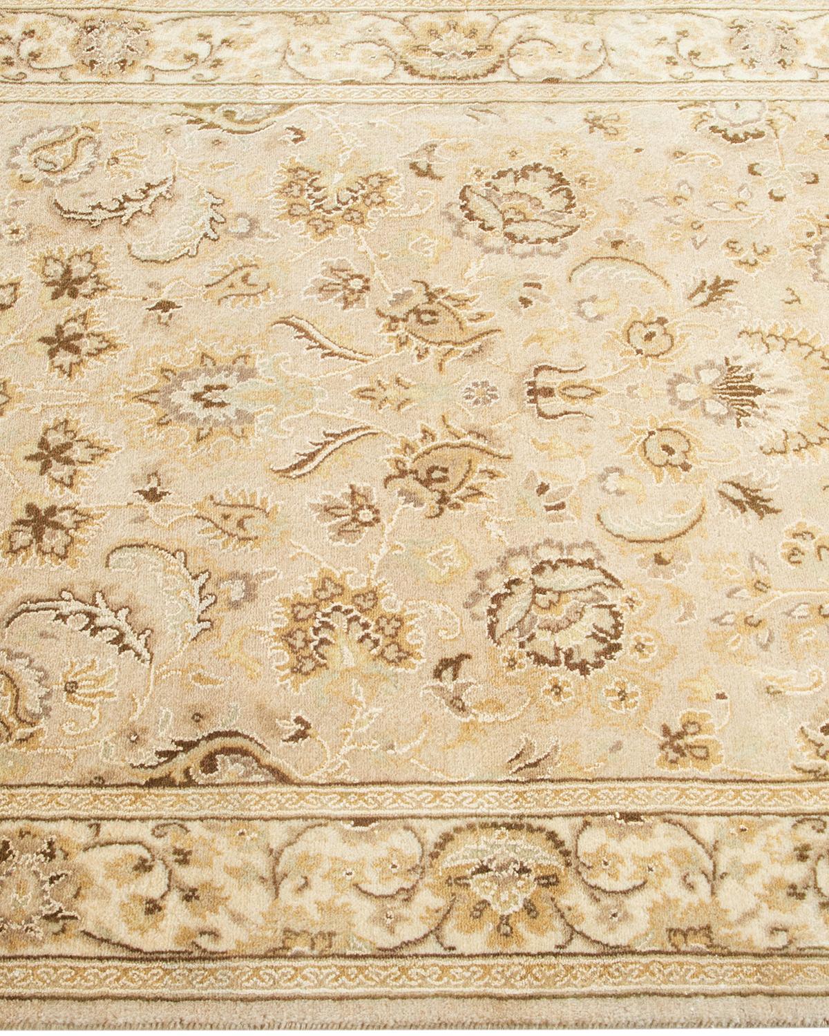 One-of-a-kind Hand Knotted Oriental Mogul Ivory Area Rug In New Condition For Sale In Norwalk, CT