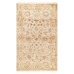 One-of-a-kind Hand Knotted Oriental Mogul Ivory Area Rug