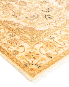 One-Of-A-Kind Hand Knotted Oriental Mogul Ivory Area Rug 3' 1" x 5' 7"