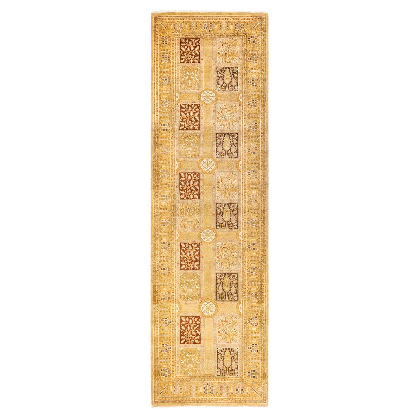 One-Of-A-Kind Hand Knotted Oriental Mogul Ivory Area Rug For Sale