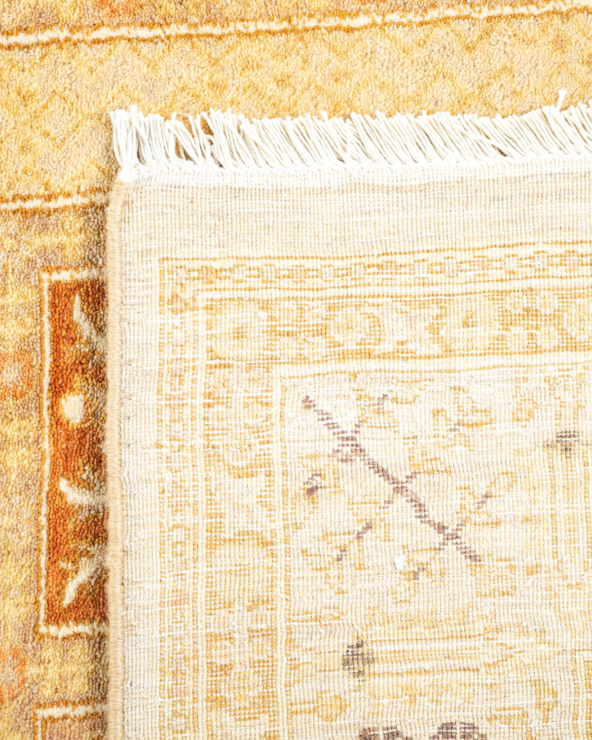XXIe siècle et contemporain Tapis Oriental Mogul ivoire noué à la main, unique en son genre
