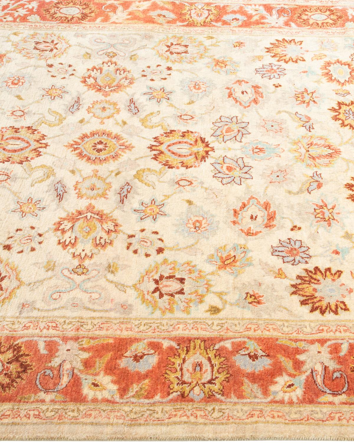 Tapis Oriental Mogul ivoire noué à la main unique en son genre Neuf - En vente à Norwalk, CT