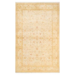 One-of-a-kind Hand Knotted Oriental Mogul Ivory Area Rug