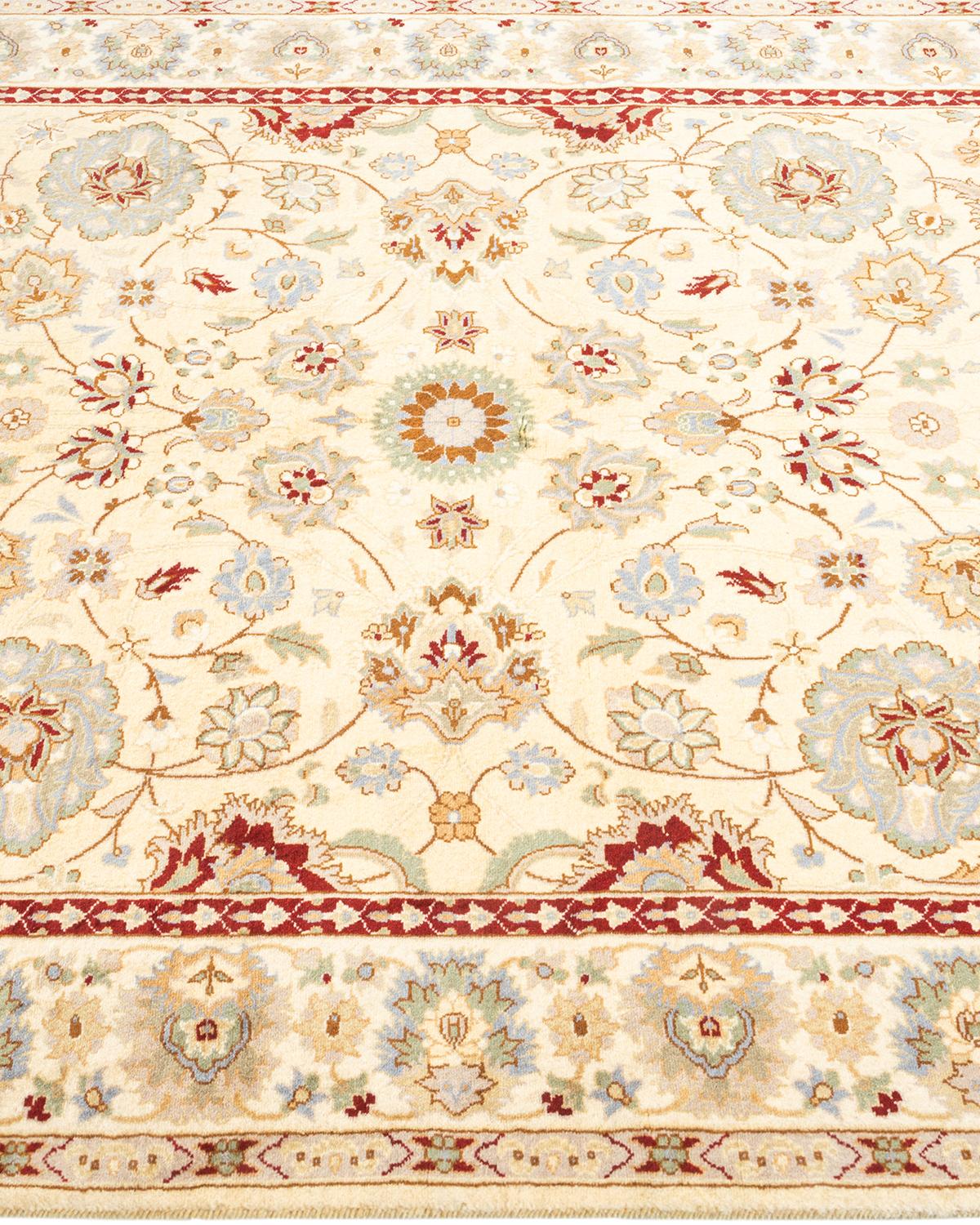Tapis Oriental Mogul ivoire noué à la main unique en son genre Neuf - En vente à Norwalk, CT